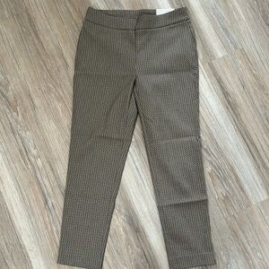 NWT Chico’s Jacquard gold square skinny Ankle Pant fashion trousers